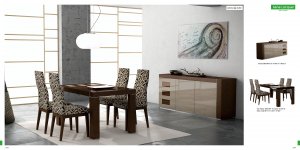 Irene-Ada Modern 5pc Dining Room Set in Glossy Finish ESF