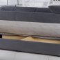Regata Dark Gray Microfiber Sofa Bed with Storage