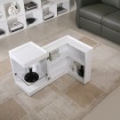 P205B White Gloss End Table/ Mini Bar