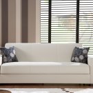 Kobe Sofa Bed with Storage in Cream PU