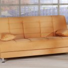 Vegas Lt Orange Microfiber Sofa Bed with Storage