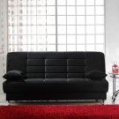 Vegas Black Microfiber Sofa Bed with Storage