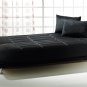 Vegas Black Microfiber Sofa Bed with Storage