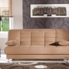 Vegas Brown Microfiber Sofa Bed with Storage