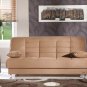 Vegas Brown Microfiber Sofa Bed with Storage