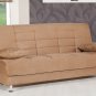 Vegas Brown Microfiber Sofa Bed with Storage
