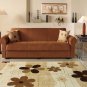 Elita Brown Microfiber Sofa Bed with Storage