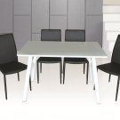 B24-DC13 Modern 5pc Dining Set with Black Chairs
