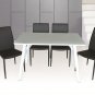 B24-DC13 Modern 5pc Dining Set with Black Chairs