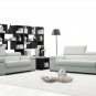 City Modern Black or White Leather 2pc Sofa Set