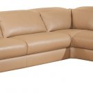 Pallazo Italian Leather Sectional Mouton Color
