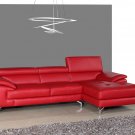 973B Black or Red Premium Leather Sectional