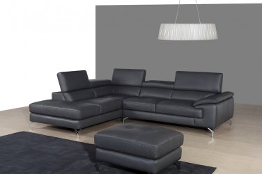 397 Dark Grey Premium Leather Sectional