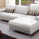 373 Gray Leather Sectional Sofa