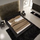 998 Black Leatherette Modern King Platform Bed