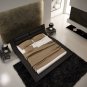 998 Black Leatherette Modern King Platform Bed