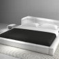 977 Modern White Leatherette Queen Platform Bed