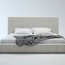 Donna Grey Fabric Modern Queen Platform Bed