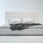 Donna White Leatherrete Modern Queen Platform Bed