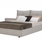 Ferrero King Leather Platform Bed in Ash Gray
