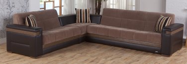 Moon Modern Sectional Sofa Bed Troya Brown by Sunset