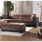 Moon Modern Sectional Sofa Bed Troya Brown by Sunset