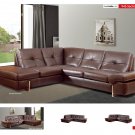 945 Brown Leather Sectional by Nicoletti