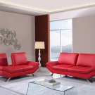 UFM151-R 2pc Red Bonded Leather Living Room Set