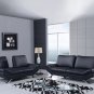 UFM151 2pc Black Bonded Leather Living Room Set