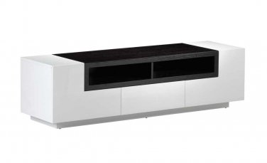 TV002 White Gloss Dark Oak TV Stand by J&M Furniture