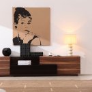 TV015 TV Stand Black Lacquer/Walnut by J&M Furniture