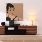 TV015 TV Stand Black Lacquer/Walnut by J&M Furniture