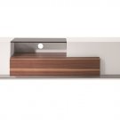 TV015 TV Stand White Lacquer/Walnut by J&M Furniture