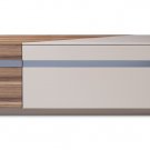 TV120  Taupe/Walnut Modern Tv base by J&M Furniture