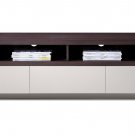 TV002 Lt Grey Gloss Dark Oak TV Stand by J&M Furniture