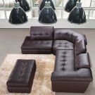 397 Italian Leather Sectional in Chocalate By J&M