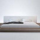 Florentino Walnut Modern King Platform Bed & Nightstands