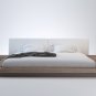 Florentino Walnut Modern King Platform Bed & Nightstands