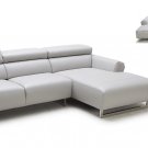 1972 Premium Lt Grey Italian Leather Sectional J&M