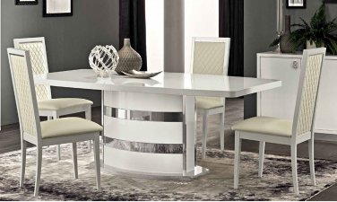 Roma White Modern Dining 5pc Set By ESF