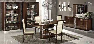 Roma Walnut Modern Dining 5pc Set By ESF