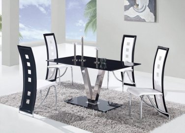 D551DT + D803DC-WH 5pc Dining Set by Global