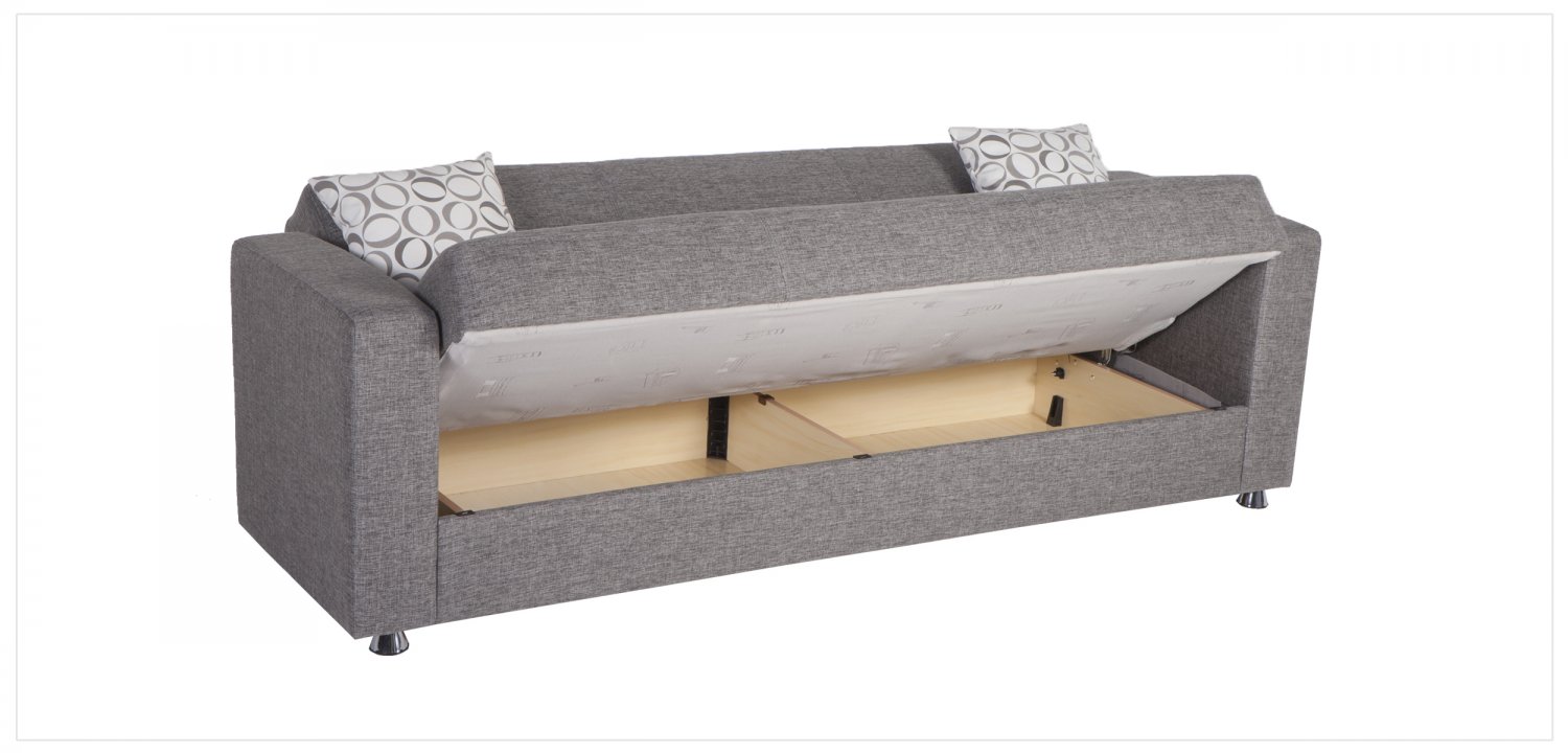 Tokyo Diego Grey Fabric Sofa Bed with Storage
