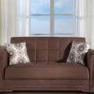 Victoria Loveseat Sleeper Obsession Truffle Microfiber