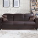 Aspen Santa Glory Brown Sofa Bed With Storage