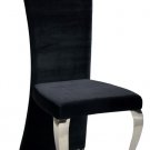 TERESA Dining Chair Set of 2 In Black Velvet