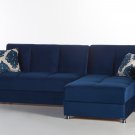 Elegant Roma Navy Sectional Sofa Bed