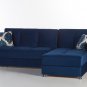Elegant Roma Navy Sectional Sofa Bed