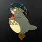 3 left - Pin Badge - Totoro holding Umbrella on Top - Howl - Ghibli (gift wrapped)