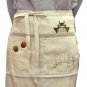RARE 2 left - Waist Apron - Applique Embroidery - Pocket - ivory - Totoro Ghibli no production